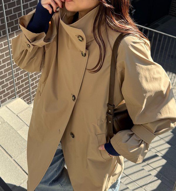  「【手洗いできる/撥水/軽量/ストレッチ】撥水スタンドネックコート」|その他|