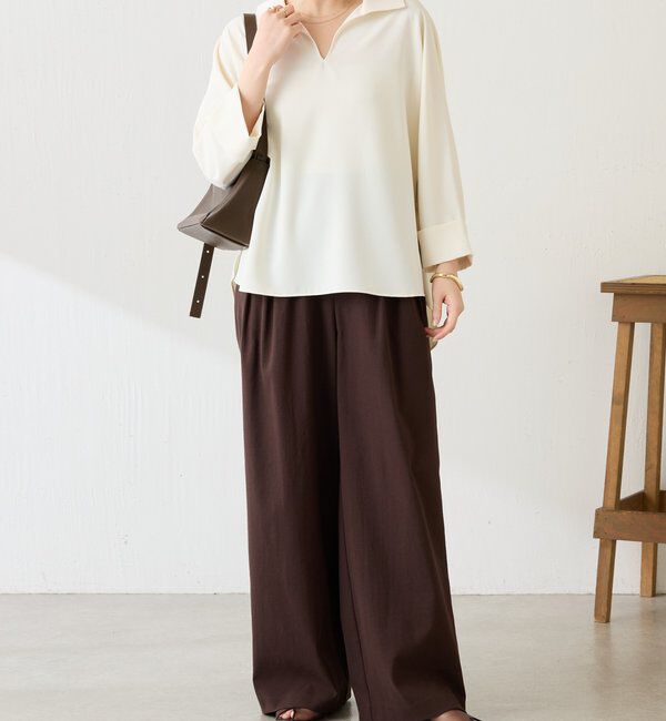  「ジャージスキッパードルマンブラウス」|シャツ・ブラウス|