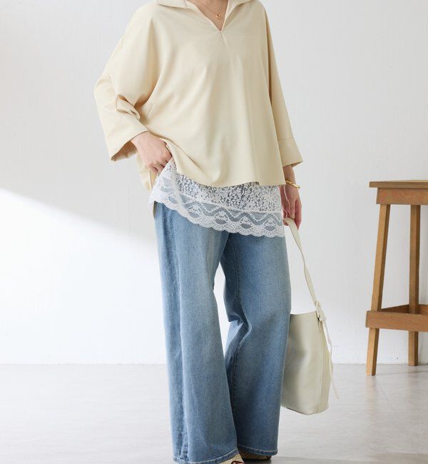  「ジャージスキッパードルマンブラウス」|シャツ・ブラウス|