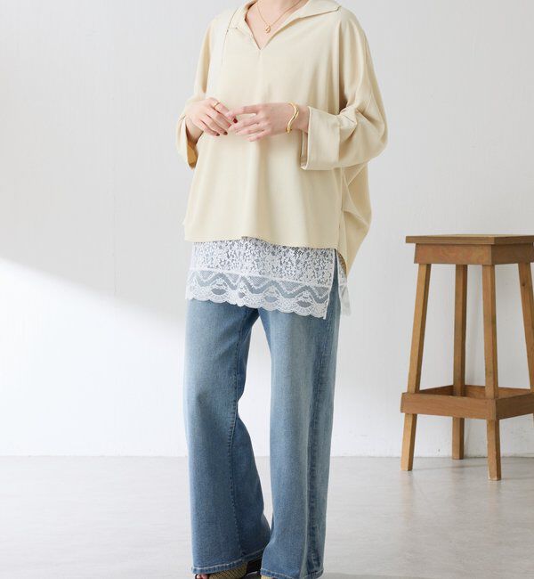  「ジャージスキッパードルマンブラウス」|シャツ・ブラウス|
