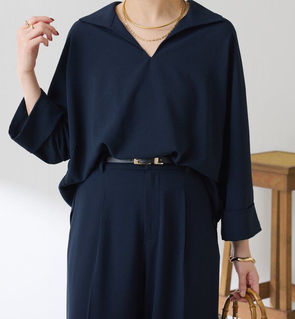  「ジャージスキッパードルマンブラウス」|シャツ・ブラウス|