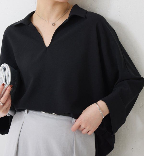  「ジャージスキッパードルマンブラウス」|シャツ・ブラウス|