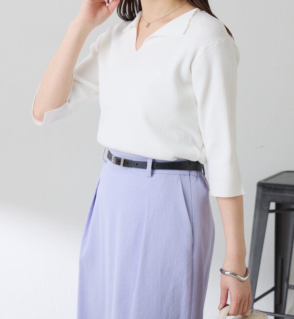  「ハーフスリーブコンパクトニット」|ニット・セーター|