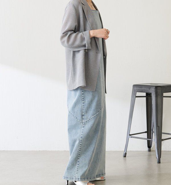  「Q.anosリラックススリムデニムワンピース」|ワンピース|