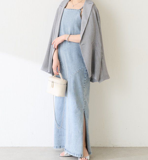  「Q.anosリラックススリムデニムワンピース」|ワンピース|