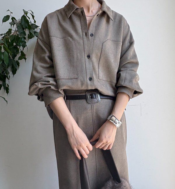  「スウェードダンボールシャツ」|シャツ・ブラウス|