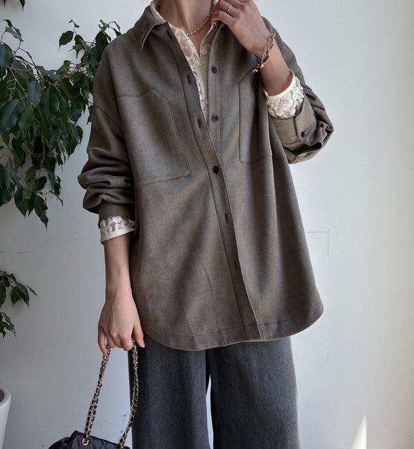  「スウェードダンボールシャツ」|シャツ・ブラウス|