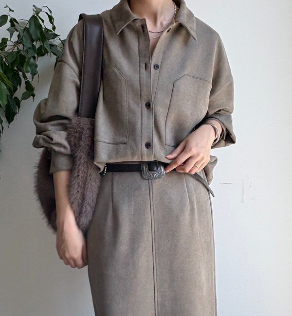  「スウェードダンボールシャツ」|シャツ・ブラウス|