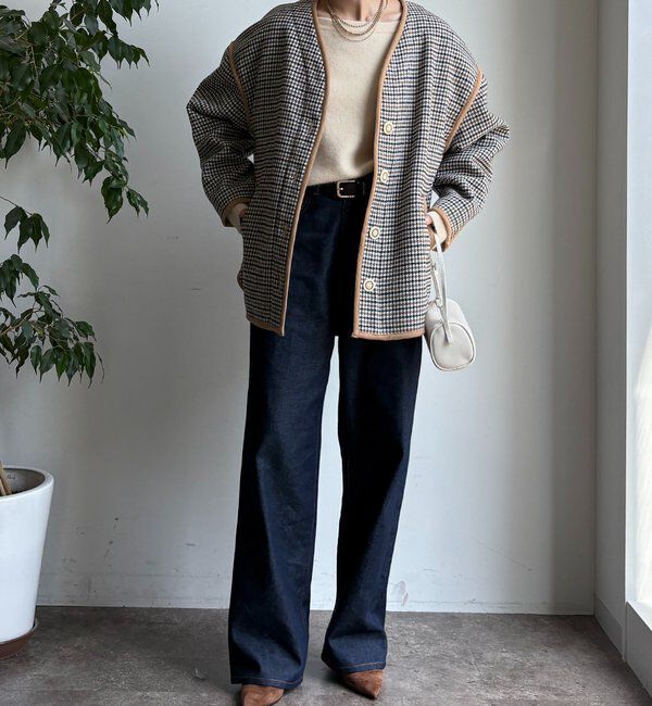  「【インフルエンサー SAKURA企画】チェックハーフコート」|その他|