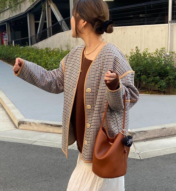  「【インフルエンサー SAKURA企画】チェックハーフコート」|その他|