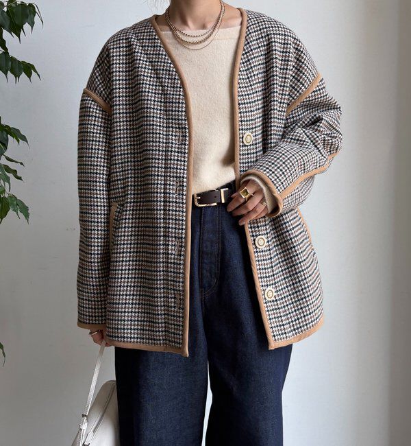  「【インフルエンサー SAKURA企画】チェックハーフコート」|その他|