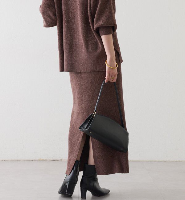  「【セットアップ対象】ラメモールニットタイトスカート」|スカート|