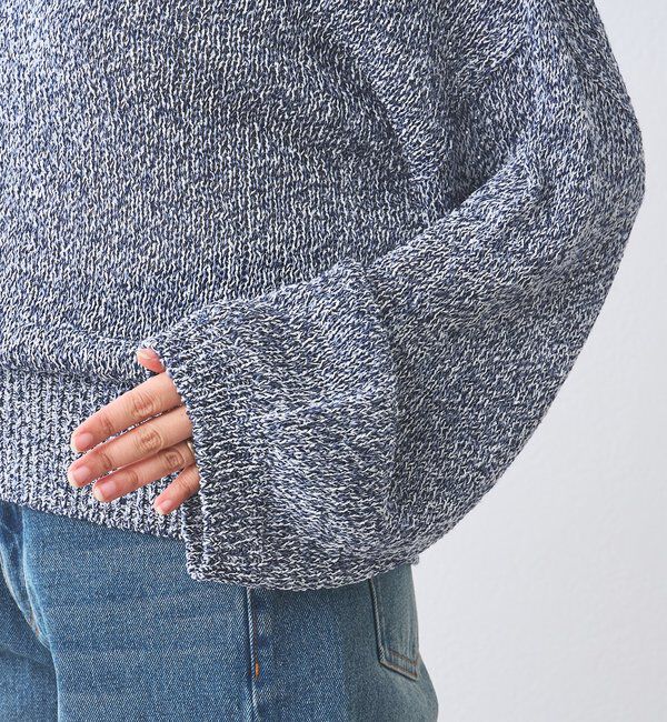  「【ワンショルやオフショルにも！】ペーパーMIXニット」|ニット・セーター|