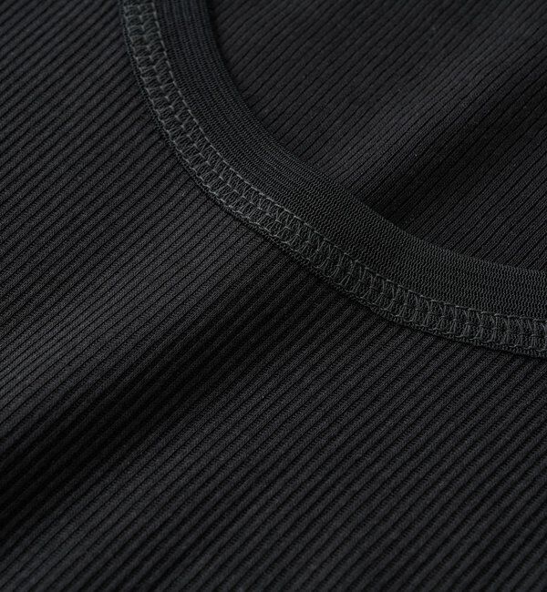  「【フェミニンなムードを演出】チュールリブタンクトップ」|キャミソール|