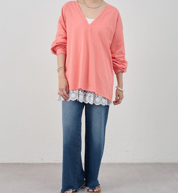  「【ONIT】ディープVネックカットソー」|Tシャツ・カットソー|