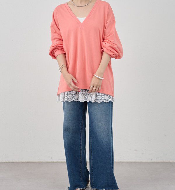  「【ONIT】ディープVネックカットソー」|Tシャツ・カットソー|