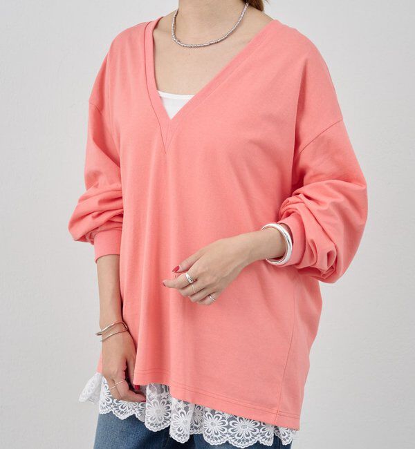  「【ONIT】ディープVネックカットソー」|Tシャツ・カットソー|