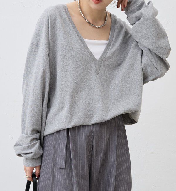  「【ONIT】ディープVネックカットソー」|Tシャツ・カットソー|