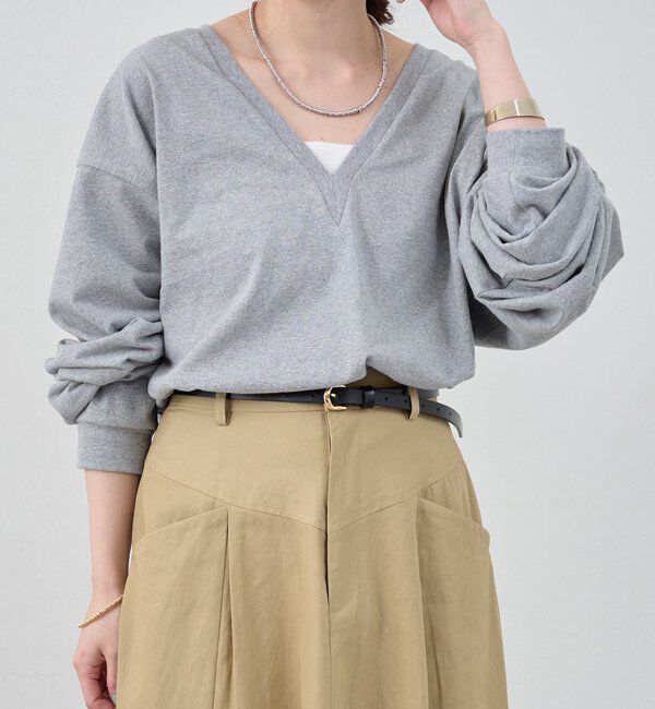  「【ONIT】ディープVネックカットソー」|Tシャツ・カットソー|