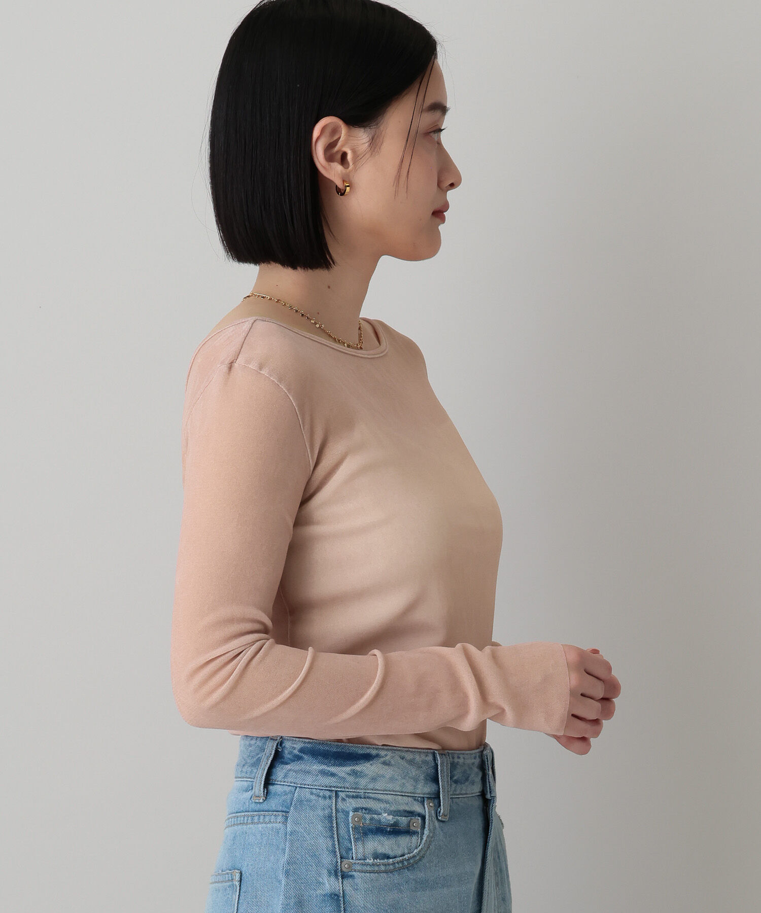 A part by 「新色追加【前後2WAY】シアーベロアカットソー_長袖」|Tシャツ・カットソー|