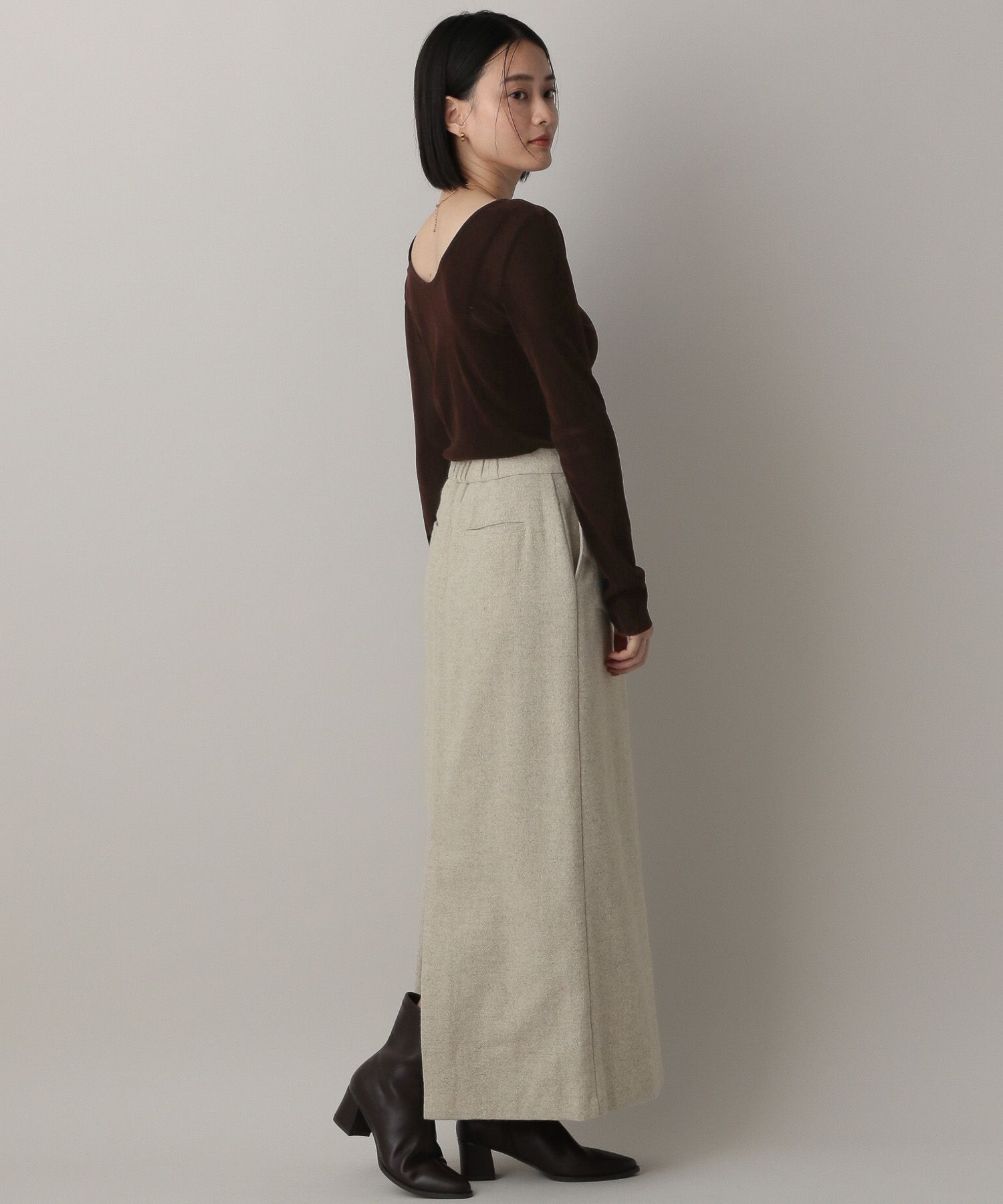 A part by 「新色追加【前後2WAY】シアーベロアカットソー_長袖」|Tシャツ・カットソー|