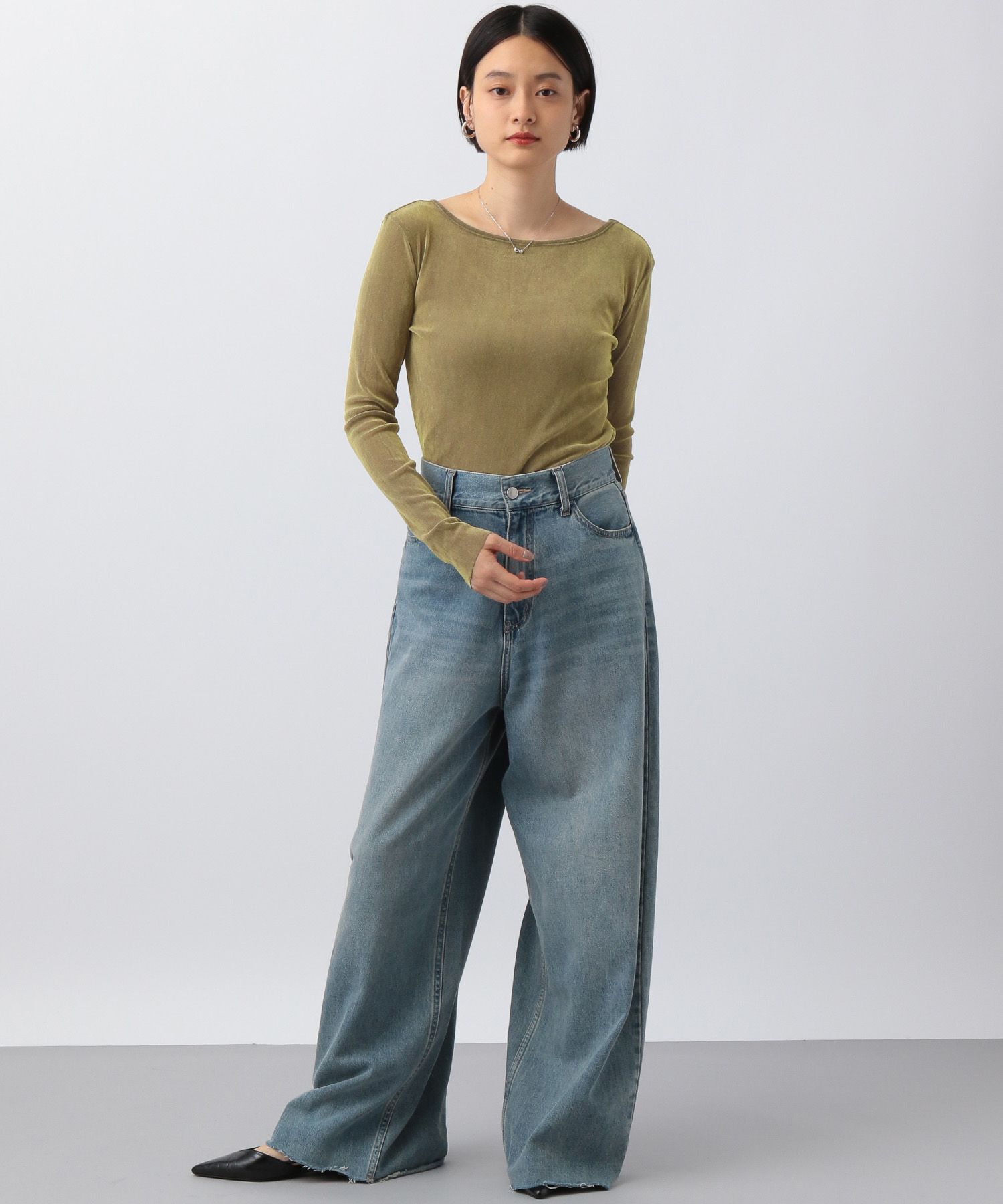 A part by 「新色追加【前後2WAY】シアーベロアカットソー_長袖」|Tシャツ・カットソー|