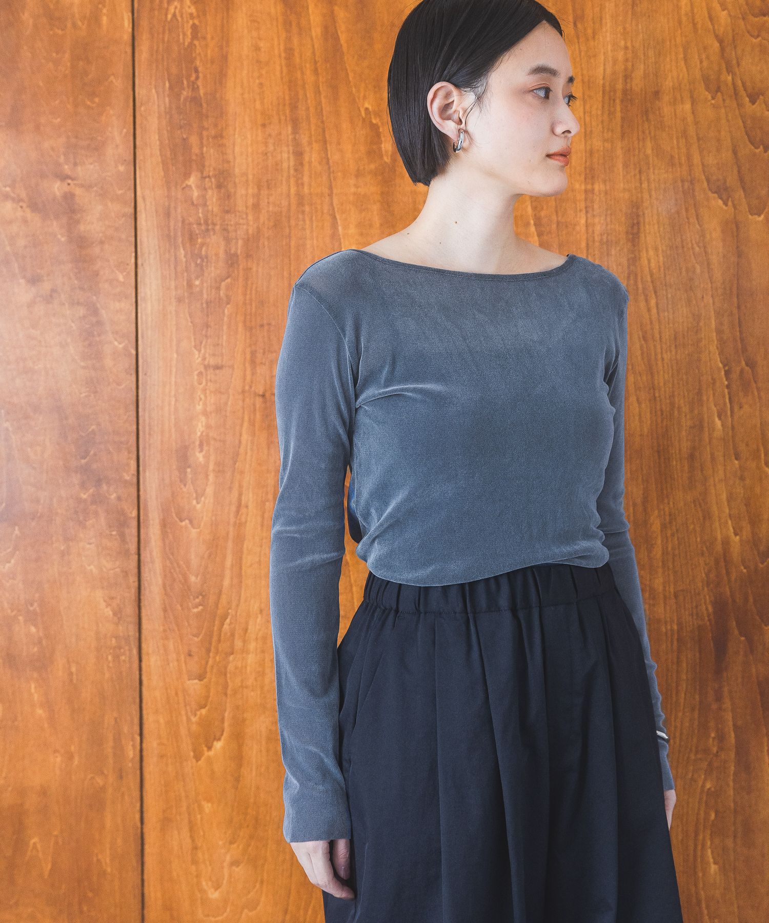 A part by 「新色追加【前後2WAY】シアーベロアカットソー_長袖」|Tシャツ・カットソー|