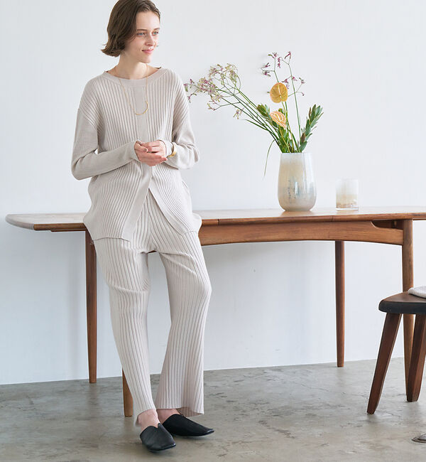 collex「【セットアップ対応】フロント スリット リブプルオーバー」|ニット・セーター|