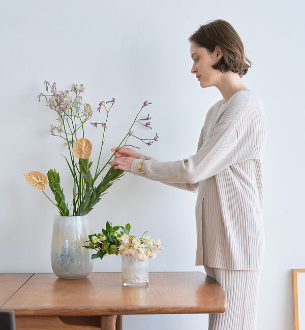 collex「【セットアップ対応】フロント スリット リブプルオーバー」|ニット・セーター|