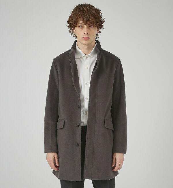 ABAHOUSE「【毛玉レス】ウール調メルトン スタンドコート」|その他|