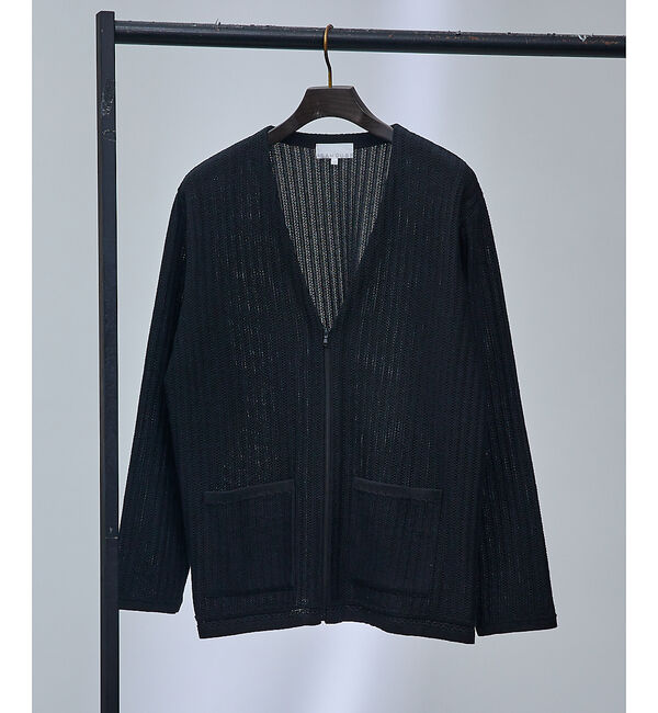 ABAHOUSE「メッシュニット ジップ カーディガン」|カーディガン|