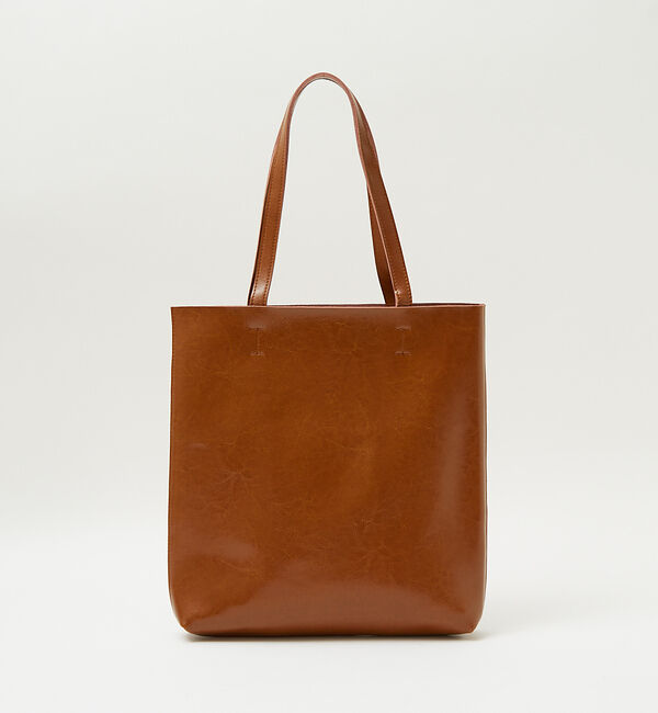 ABAHOUSE「スプリットレザー縦型トートバッグ」|トートバッグ|キャメル