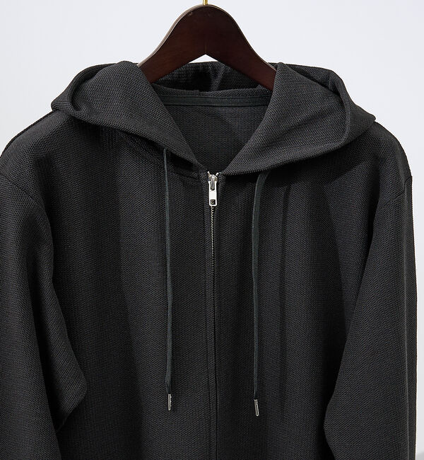 ABAHOUSE「ダブルジャージ 鹿の子 ジップパーカー」|パーカー|