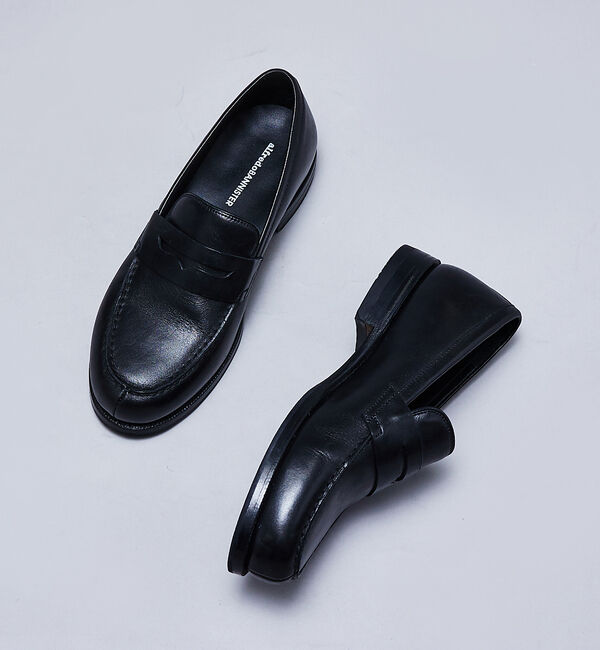 alfredoBANNISTER「グットイヤーウェルト製法 クラシック コインローファー」|ローファー|ブラック