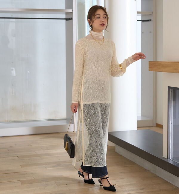 Rouge vif「前後２WAYサイドスリットレースワンピース」|ワンピース|