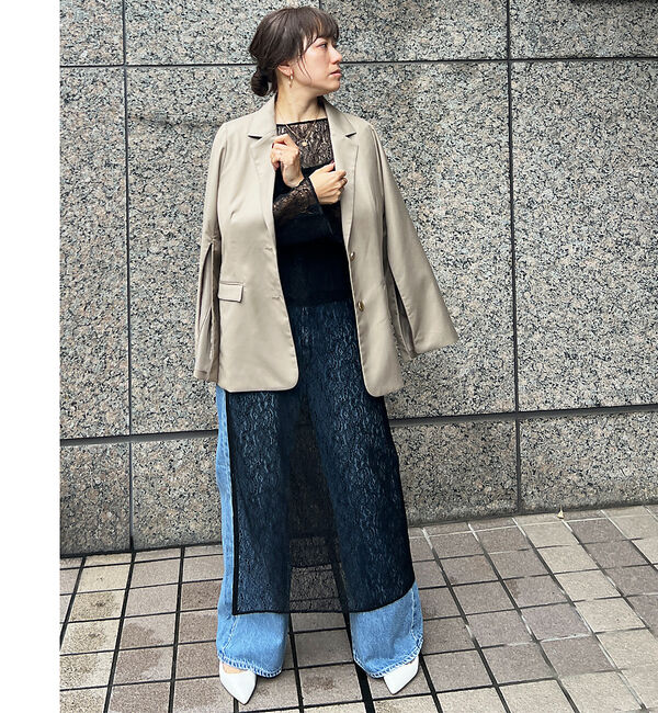 Rouge vif「前後２WAYサイドスリットレースワンピース」|ワンピース|