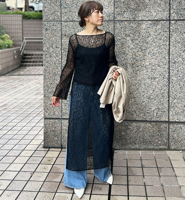 Rouge vif「前後２WAYサイドスリットレースワンピース」|ワンピース|