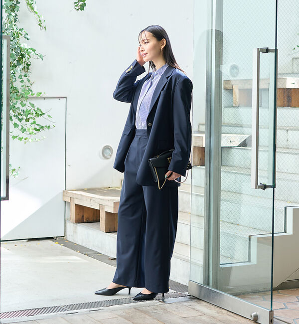 Rouge vif「【セットアップ対応】ビッグシルエットシングルジャケット」|テーラードジャケット|