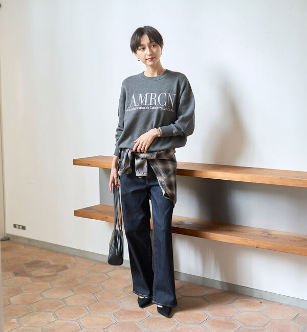 Rouge vif「【AMERICANA&times;MICA＆DEAL/ アメリカーナ&times;マイカ】ロゴニット」|ニット・セーター|