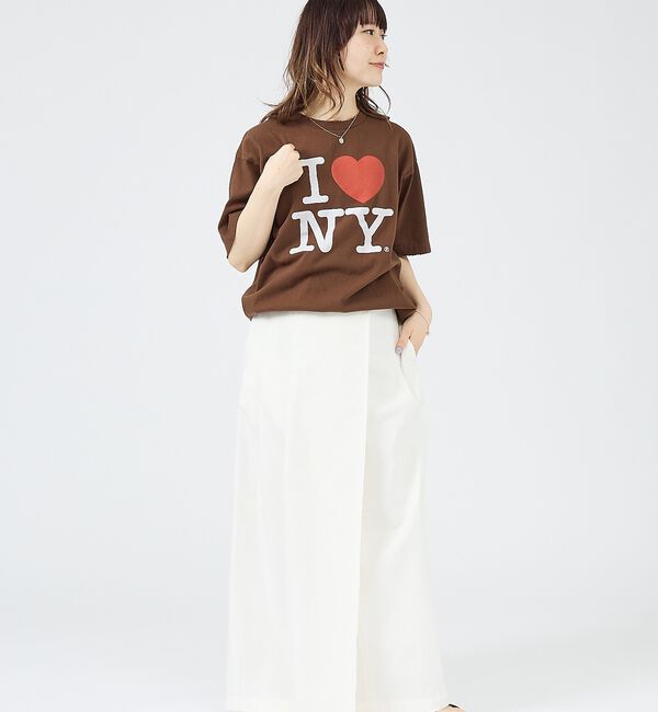 Rouge vif「【JOHNBULL/ジョンブル】I LOVE NY Tシャツ/コットン【WEB限」|Tシャツ・カットソー|