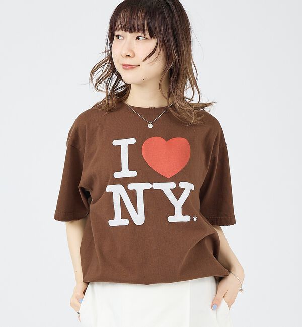 Rouge vif「【JOHNBULL/ジョンブル】I LOVE NY Tシャツ/コットン【WEB限」|Tシャツ・カットソー|
