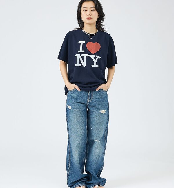 Rouge vif「【JOHNBULL/ジョンブル】I LOVE NY Tシャツ/コットン【WEB限」|Tシャツ・カットソー|