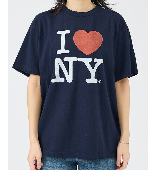 Rouge vif「【JOHNBULL/ジョンブル】I LOVE NY Tシャツ/コットン【WEB限」|Tシャツ・カットソー|