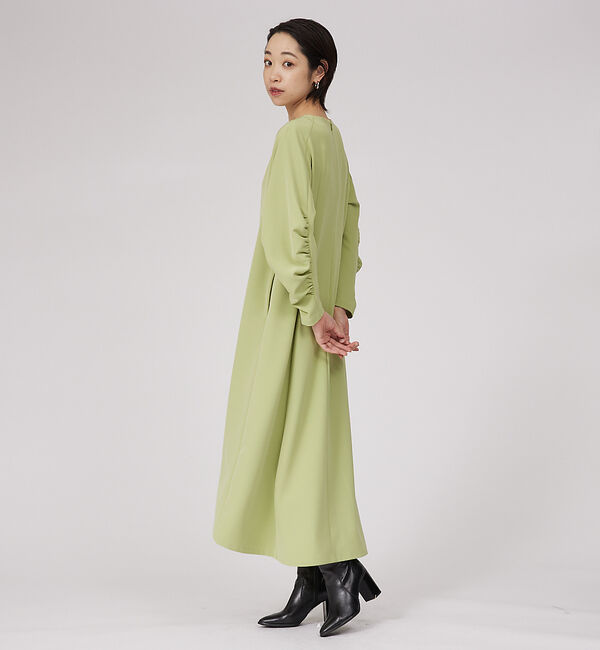 qualite「ギャザースリーブワンピース」|ワンピース|