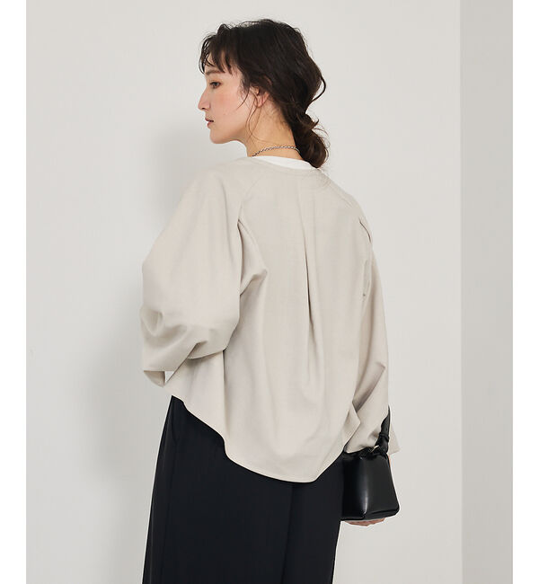 qualite「【セットアップ対応】バルーンジャケット」|ノーカラージャケット|