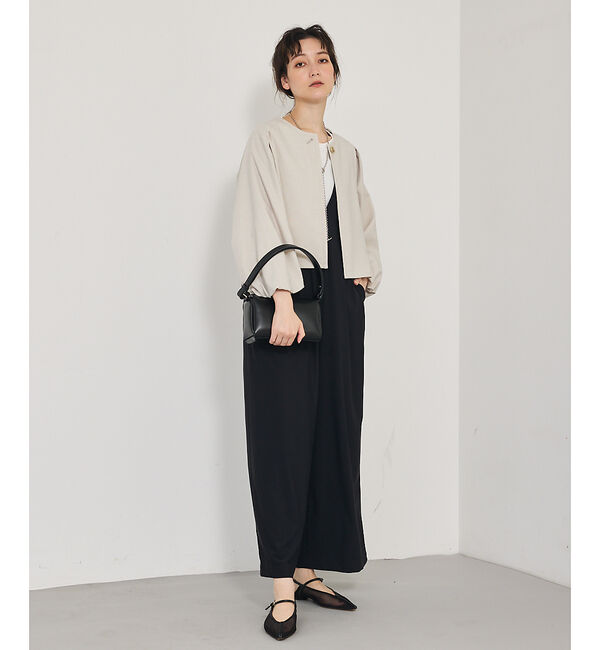 qualite「【セットアップ対応】バルーンジャケット」|ノーカラージャケット|