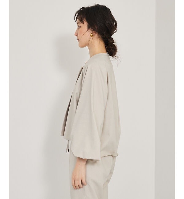 qualite「【セットアップ対応】バルーンジャケット」|ノーカラージャケット|