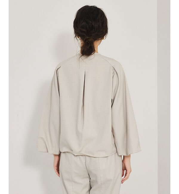 qualite「【セットアップ対応】バルーンジャケット」|ノーカラージャケット|