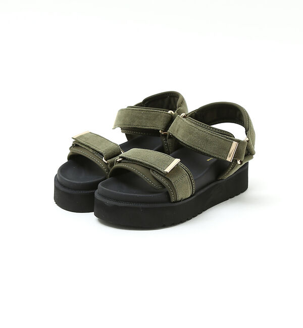 AU BANNISTER「【販売店舗限定】厚底スポーツサンダル」|サンダル|カーキ