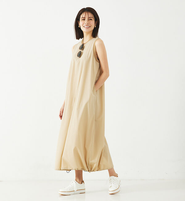 abahouse mavie「【大人のいちまんワンピ】ナイロンストレッチバルーンワンピ」|ワンピース|